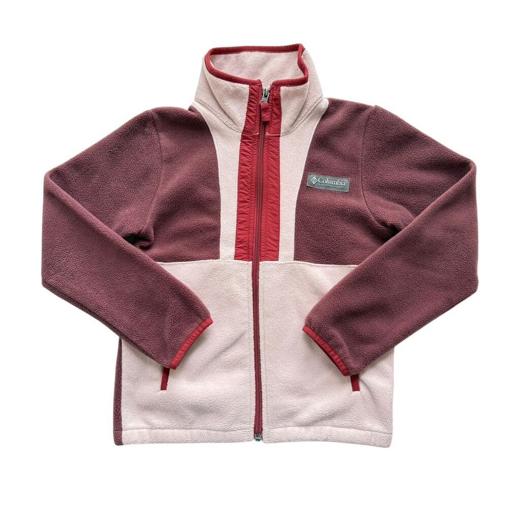 Columbia Color Block Fleece Full Zip Jacket Size S(8)